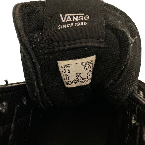 VANS Hazy Bones Sk8-Hi Black Grunge Tapestry Bone Cutout Shoes (M 3.5, W 5.0) - Picture 10 of 10